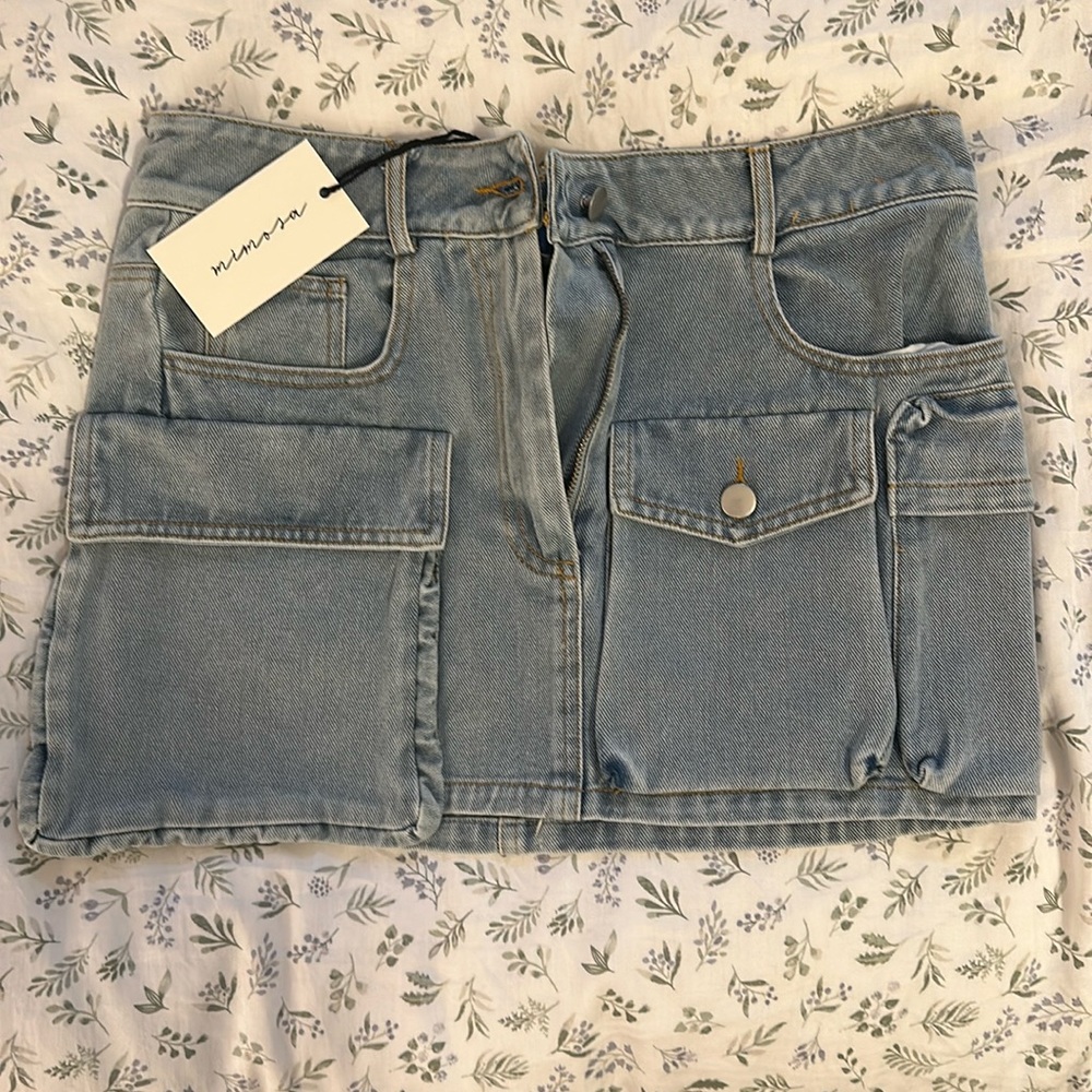 Cargo Denim miniskirt